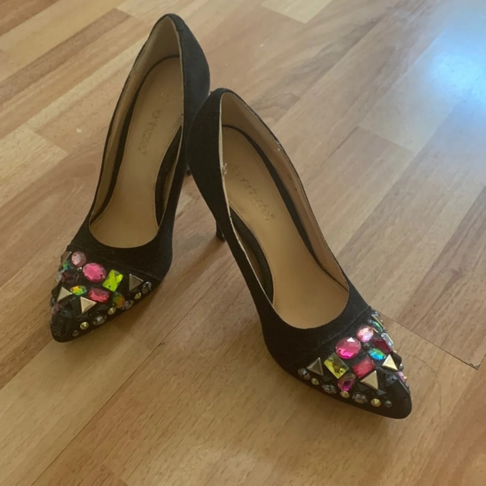 Black gem heels